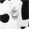 Dangle Chandelier Vintage Handmade Big Round Dangle Earrings Shell Drop For Women Fashion Ethnic Jewelry Delivery Dhinz