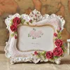 Frames 6inch 7inch Picture Frame European Style Resin Rose Flower Po Frame Oval Rectangle Shape Frames for Wedding Gifts Home Decor 221201