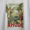 Men's T-Shirts Rhude T-shirt Men Women 1 High Quality Rhude Tee Vintage Tops Oversize Short Sleeve T221202