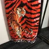 Tiger Print Женская одежда одежды для вечеринки модные рукавочные юбки дамы дизайн повседневное платье