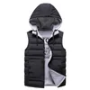 Gilet da uomo Giacca Autunno e Inverno Gioventù Tinta unita Caldo piumino double face con cappuccio rimovibile 221202