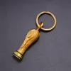 Schl￼sselringe Gro￟handelspreis Fu￟ball Troph￤e Brazil WM Keychain Goldfarbe Kupfer Fu￟ball 221202
