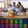 Smart Wake Up Light Sunrise Alarm RGB Color LED LED TABLE LAMP COM CARREGADOR sem fio Bluetooth Alto -Al -Alto Ambient Light App Control2455271