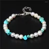 Strand Natural Pearl Armband med grus chipstencitriner Bangle Aquamarines Bead Crystal Malachite Women Jewelry