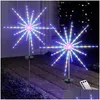 Led Strings Firework Meteor String Lights Remote Control 8 Modes Rgb Warm White Garden Decoration Waterproof Christmas Outdoor Batte Dhso9