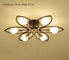 Ceiling Lights American Style Simple Living Room Creative Personality Dining Iron Lamps Bedroom Study Crystal