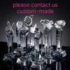 Decoratieve objecten Figurines Hoge kwaliteit voetbal Crystal Trophy Cup Cap voor sportevenement CustomizationCrystal Trophy 221202