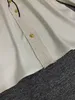 Hemd Kleine duftende Tweed Spleißen leichte reife intellektuelle Standkragen Fliege Biege Farbe Kontrast Langarm Shirt Frauen Frauen