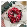 Haar rubberen bands ins kerst dames haar scrunchies rode meisjes schattige kinderen haarbanden banden accessoires voor hoofdbands drop levering je dhfjk