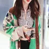 Women's Knits Tees Deeptown Korean Style Bear Print Sweater Women Kawaii Plaid Loose Knitted Jumper Japanese Fashion Polo Collar Tracksuit Autumn 221201