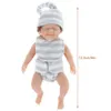 Dolls 6inch 15 cm Mini Reborn Baby Girl Full Body Silicone Realistisch kunstmatig zacht speelgoed met geworteld haardruppel 221201