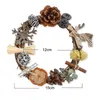Juldekorationer 2022 kransar dekoration torkad blomma rotting v￤vning girland dekorer f￶r d￶rr￶ppningsf￶nster spis ornament tillbeh￶r