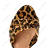 Heelsmaker Handmade Women Ankle Strap Sandals Chunky Heels Round Toe Beautiful Leopard Party Shoes Ladies US Plus Size 5-15