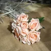 Decoratieve bloemen Simulatie Negen-kop Rose Bouquet Bruidal Creative Home Decoratie Wedding Party Valentijnsdag Gift