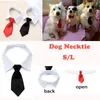 Dog Apparel Comfortable Tuxedo Bow Ties Adjustable Cat Grooming Cute White Collar Necktie Pet Accessories Formal Tie