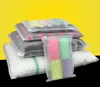 Presentförpackning 50st 140Micron Båda sidor Frosted Garment Zipper Bag T-shirt Underkläder Socks Toys Towk Travel Wash Supplies Packaging Pouches 221202