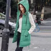 Gilet da donna Gilet in cotone Gilet da donna Moda invernale Gilet in cotone con cappuccio Casual Streetwear Giacca invernale senza maniche per donna 221202