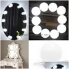 L￢mpadas de parede LED Vanidade Mirror Lights Kit Estilo USB Maquiagem 10 BBS Fixtle Strip for Table Conjunto de alimenta￧￣o de alimenta￧￣o Droga de alimenta￧￣o Lighti dhisr