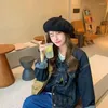 Bérets Fashion Plush Migne Hat Femmes Automne et hiver coréen Lavage All-Match Anis pour femmes Chapeaux de peintre japonais tendance