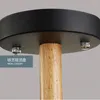 ペンダントランプ2-3 PCSビンテージブラックメタルカバー照明ダイニングルーム木製キッチンレトロランプ照明器具