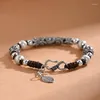 Strand NY National Tide rétro bon augure nuage motif perlé Bracelet hommes tendance tissé à la main Niche Design sens Bracelets Y2k