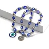 Bracelet de perle en verre de démons Evil Demon Bracelet Couples Men Femmes Blue Eyes Bracelets Drop Livrot Bijoux Dhlxu