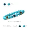 B￤rade Evil Eye Natural Stone Beaded Strands Armband Designer Jewelry Gold Crown White Turquoise Tiger Eyes Hematit f￶r m￤n Kvinnor DHR4T