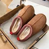 Slippers de peles feminino slides de pele clássica Ultra mini plataforma bota tasman slip-on les petites camurça lã mistura conforto winter designer botas 35-42 e35s#