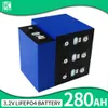 Uppladdningsbar 3.2v 280AH Batteripaket Prismatiskt högkapacitet LifePO4 -batteri för RV Solar Storage System EV Båt DIY 12V 24V 48V