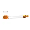 Mini smoking glass water pipe Straw Sniffer Tobacco tube removable Clear oil burner pipes oil nail bongs Wholesale