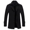 Mélange de laine masculine Man Classic Fashion Trench Coat Vestes Malelong Slim Fit Overcoat Warwear Windbreaker 221201