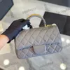 CC Bags Luxusmarke Schulter Damen Co Metallgriff Tote Classic Mini Flap Ghw Crossbody Square Clutch Geldbörse mit PO