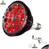 LED -glödlampor Red Light BB -terapi 54W 18LED infraröd lampa 660Nm 850Nm nära kombination för hudmärta Relief Drop Delivery Lights Lighting BBS DH0BV