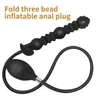 2023 Giocattolo del sesso Massaggiatore Espansione 18-52 cm Super lungo Gonfiabile Plug anale Pieghevole Gonfia Buttplug Enorme pompa per dildo Bdsm Pugno Strap on Pull Bead Toys Migliore qualità