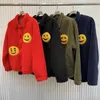 Herrenjacken CPFM.XYZ Lammwolljacke Warmer Wintergesichtsmantel Grün Rot Blau Mode Hip Hop Streetwear Button Cardigan T221130 T221202