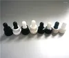 Бутылки для хранения 50-500pcs эфирное масляное крышка Черная/белая пластиковая крышка капельница Клейская головка.