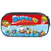 Косметические сумки Super Zings Case Kids Cartoon Game Pencil Cencil Multifunction Multifunction Sotrage Детские школьные принадлежности