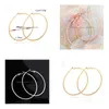 Dangle Chandelier 50Mm 18 K Plated Gold Huge Fashion Hoop Earrings For Women Drop Delivery Jewelry Dh42U