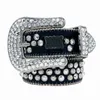 Designer BB Belt for Men Women Shiny Diamond Belt Diamond Multicolour bianco con strass bling come regalo