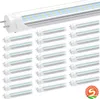 T8 4FT LED Tube Light Bulbs 28W 3000K 3000LM T12 4 Foot LED Tubes Replacement for Fluorescent Fixtures Clear Dual Ended Power Garage Warehouse Shop Lights