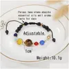 Kralen universum Galaxy Planets Star Natural Stone Bead armbanden Zonnesysteem Verstelbaar handgemaakte Gevlochten armband voor vrouwen Men Dro Dheuy