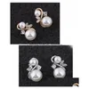 Kolczyki Simated Pearl Jewelry dla kobiet kryształ ol lady femme boucles Doreilles Drop dostawa DH35Q