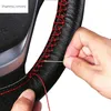 Braid On Car Steering Wheel 38cm Texture Soft PU Artificial Leather Car Covers With Needles And Thread Auto Car Accessories