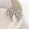 2022 New Angel Wings Full Rhinestone Pendant Exquisite Exaggerated Big Shiny Earrings Elegant Fashion Women's Jewelry