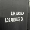 T-shirty męskie vintage Askyurself Los Angeles T Shirt Mężczyźni Kobiety Roar Dog Askyurself TEE LUSE FIT TOPS KRÓTKO SŁUKACH T221202