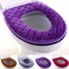 Toiletbranden deksels Universal Warm Soft Washable Plush Cover Pad Zipper Huishoudelijke badkamer Waterdichte Mat Accessoires