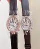 Vintage geometrik numara oval kol saati siyah deri elmas izleme kadınlar inci saatleri annesi kabuk kadranı kadın kuvars saat