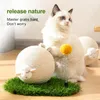 Cat Toys Vertical Lamb Catch Ball Natural Sisal Self Entertainment Play Space Saving Cute Sferical Movable