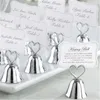 Autres fournitures de fête d'événement Kissing Bell Silver Gold Bell Place Carte Holder / Photo Holder Table de table de mariage Decoration Favors P1202