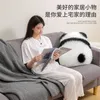Kudde söt panda kuddar 52x56 cm päls för vardagsrum dekorativ bäddsoffa svart vit form
